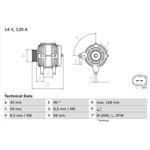 0 986 041 140
BOSCH
Alternator
