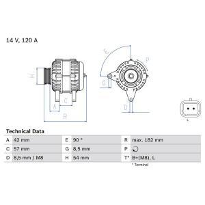 0 986 049 810
BOSCH
Alternator
