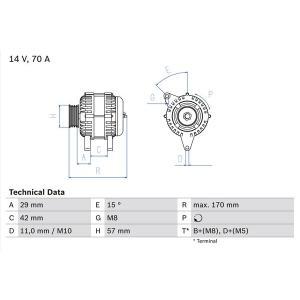 0 986 049 960
BOSCH
Alternator
