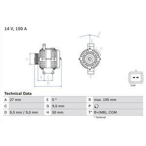 0 986 081 820
BOSCH
Alternator
