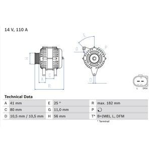 0 986 082 320
BOSCH
Alternator
