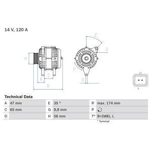 0 986 084 310
BOSCH
Alternator
