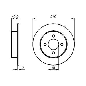 0 986 479 104
BOSCH
Tarcza hamulcowa
