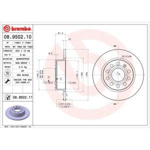 08.9502.11
BREMBO
Tarcza hamulcowa
