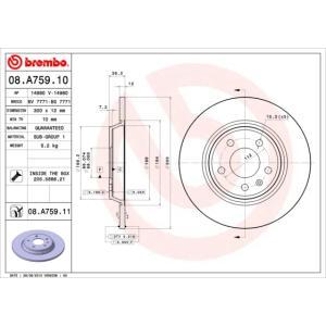 08.A759.11
BREMBO
Tarcza hamulcowa
