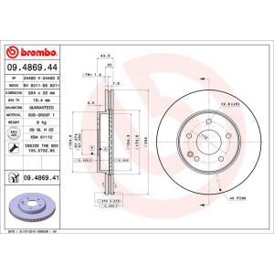 09.4869.41
BREMBO
Tarcza hamulcowa
