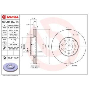 09.9145.11
BREMBO
Tarcza hamulcowa
