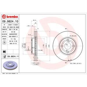 09.9824.11
BREMBO
Tarcza hamulcowa
