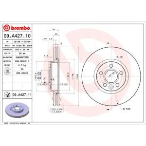 09.A427.11
BREMBO
Tarcza hamulcowa
