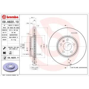 09.A820.11
BREMBO
Tarcza hamulcowa
