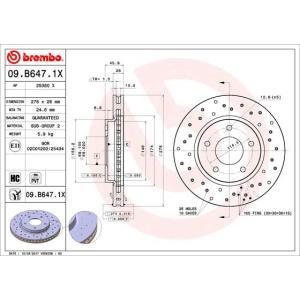 09.B647.1X
BREMBO
Tarcza hamulcowa
