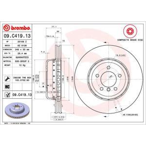 09.C419.13
BREMBO
Tarcza hamulcowa
