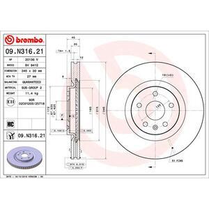 09.N316.21
BREMBO
Tarcza hamulcowa
