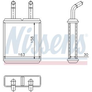 77621
NISSENS
Wymiennik ciepła, ogrzewanie wnętrza, nagrzewnica
