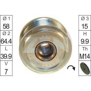 ZN5509
ERA
Alternator - sprzęgło jednokierunkowe
