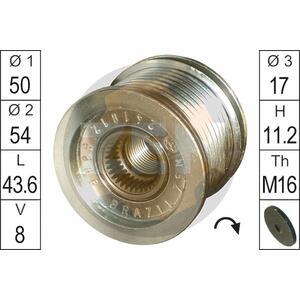 ZN5566
ERA
Alternator - sprzęgło jednokierunkowe
