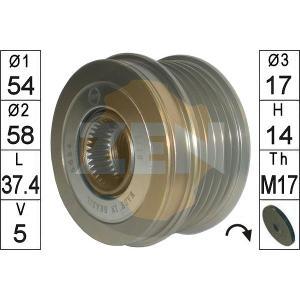 ZN5654
ERA
Alternator - sprzęgło jednokierunkowe
